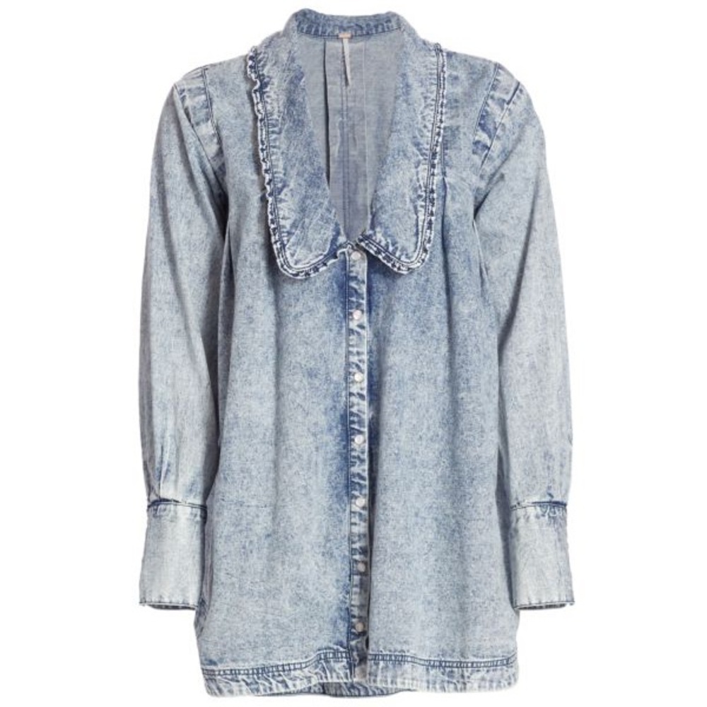 Free People Charlie Denim Button Down Shirt/Dress